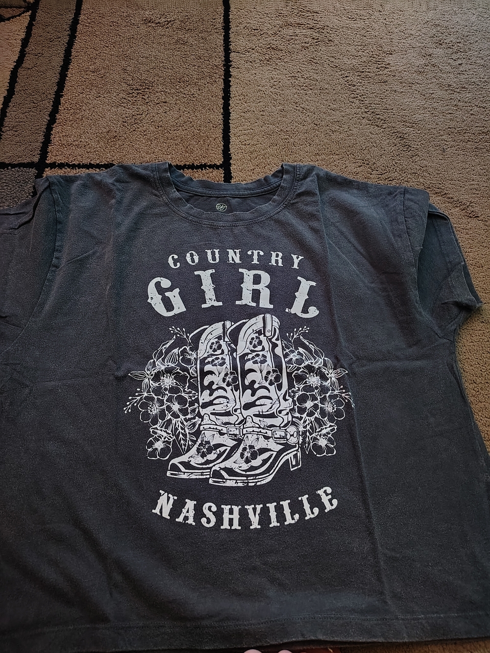 Vintage threads Country Girl Nashville Graphic Tee - Grey Size Medium